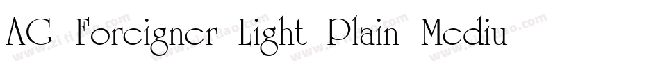AG Foreigner Light Plain Medium字体转换